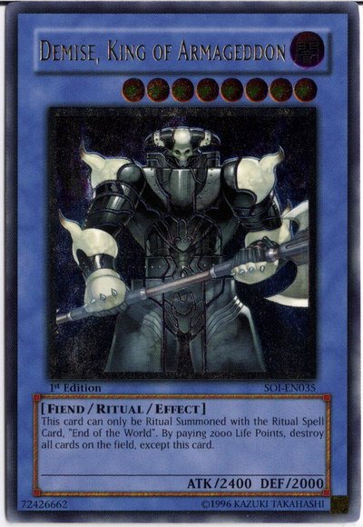 Demise, King of Armageddon (UTR) [SOI-EN035] Ultimate Rare Yu-Gi-Oh!