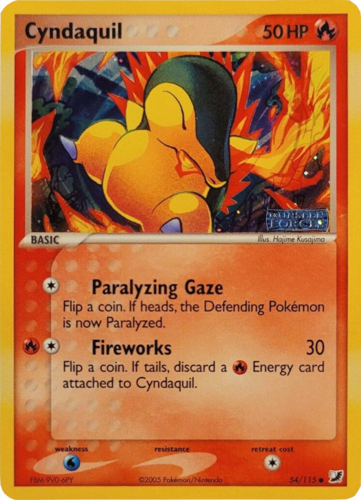 Cyndaquil (54/115) (Stamped) [EX: Unseen Forces] Pokémon