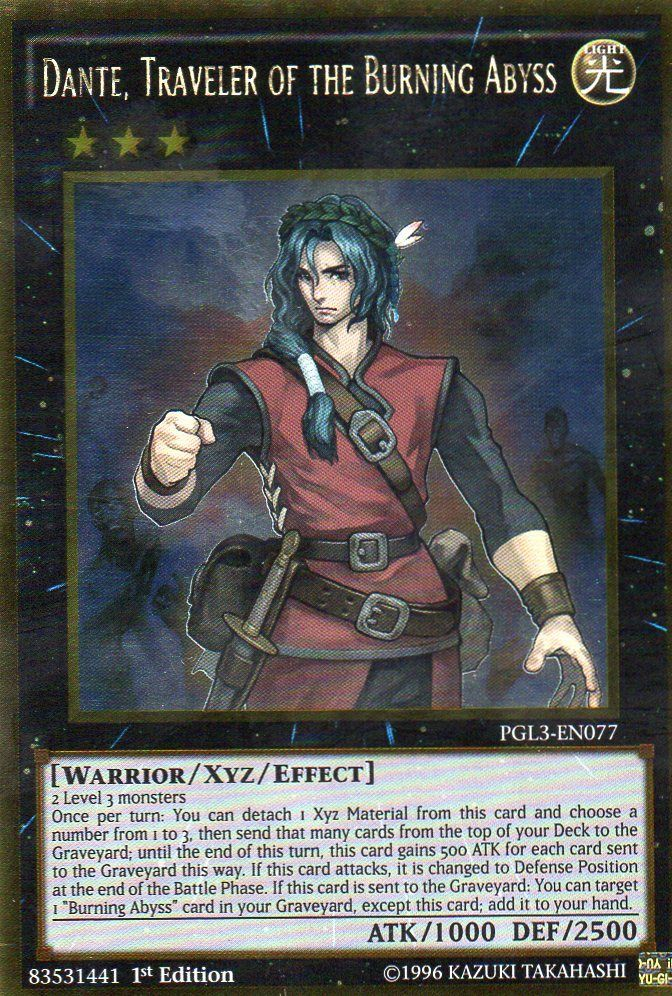 Dante, Traveler of the Burning Abyss [PGL3-EN077] Gold Rare Yu-Gi-Oh!