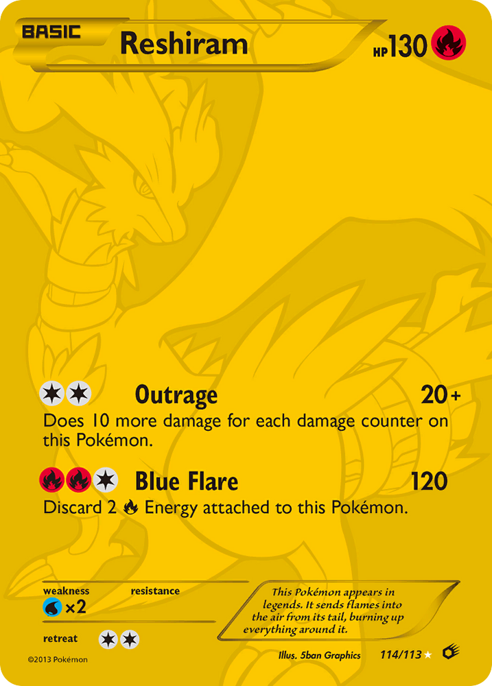 Reshiram (114/113) [Black & White: Legendary Treasures] Pokémon