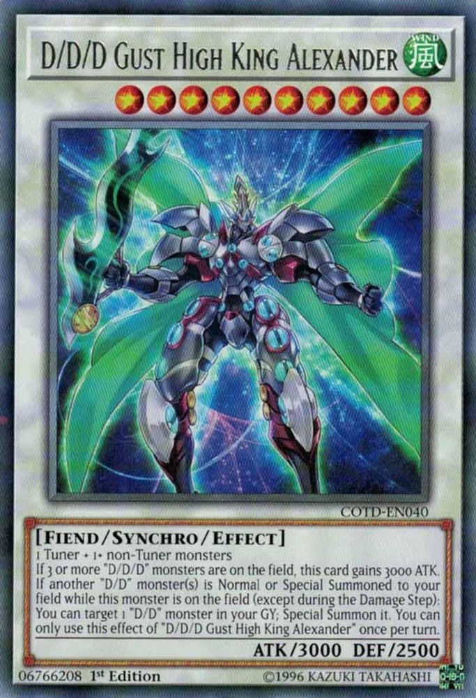 D/D/D Gust High King Alexander [COTD-EN040] Rare Yu-Gi-Oh!
