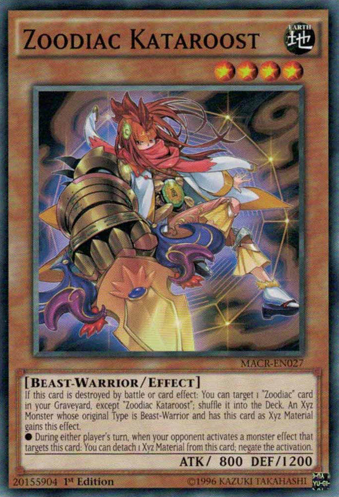 Zoodiac Kataroost [MACR-EN027] Common Yu-Gi-Oh!