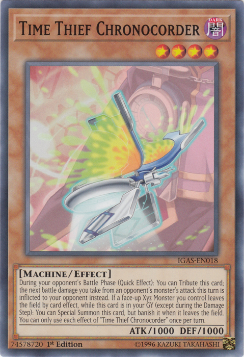 Time Thief Chronocorder [IGAS-EN018] Common Yu-Gi-Oh!