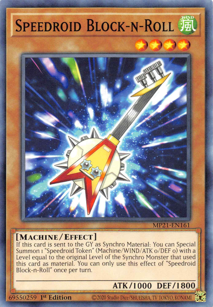 Speedroid Block-n-Roll [MP21-EN161] Common Yu-Gi-Oh!