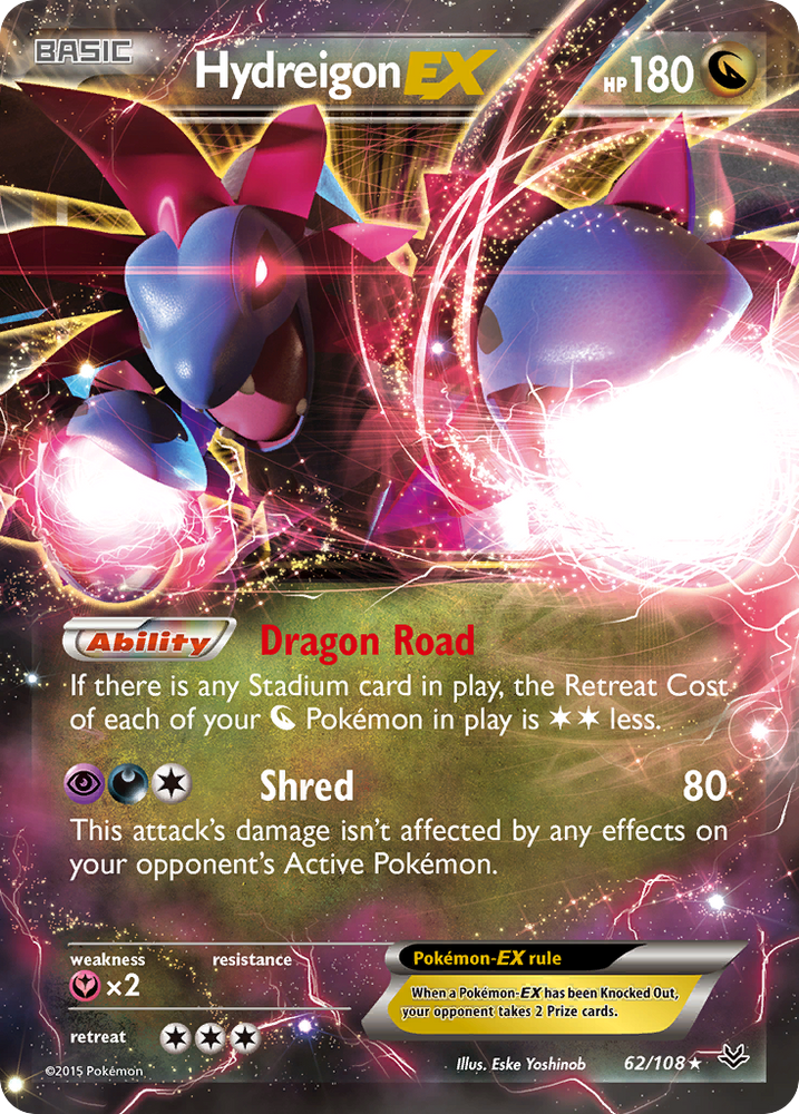 Hydreigon EX (62/108) [XY: Roaring Skies] Pokémon