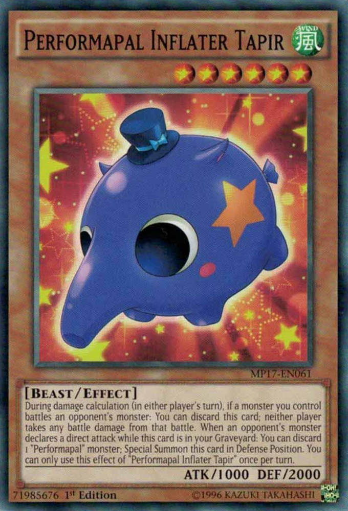 Performapal Inflater Tapir [MP17-EN061] Common Yu-Gi-Oh!