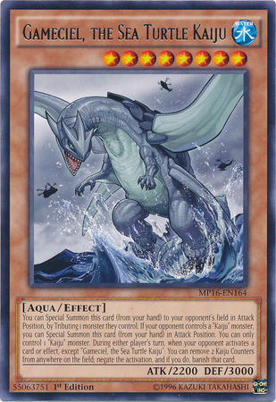 Gameciel, the Sea Turtle Kaiju [MP16-EN164] Rare Yu-Gi-Oh!