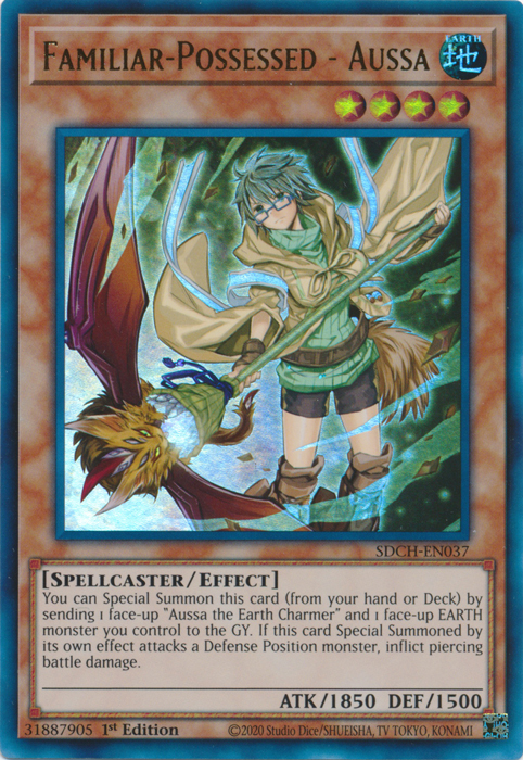 Familiar-Possessed - Aussa (Alternate Art) [SDCH-EN037] Ultra Rare Yu-Gi-Oh!