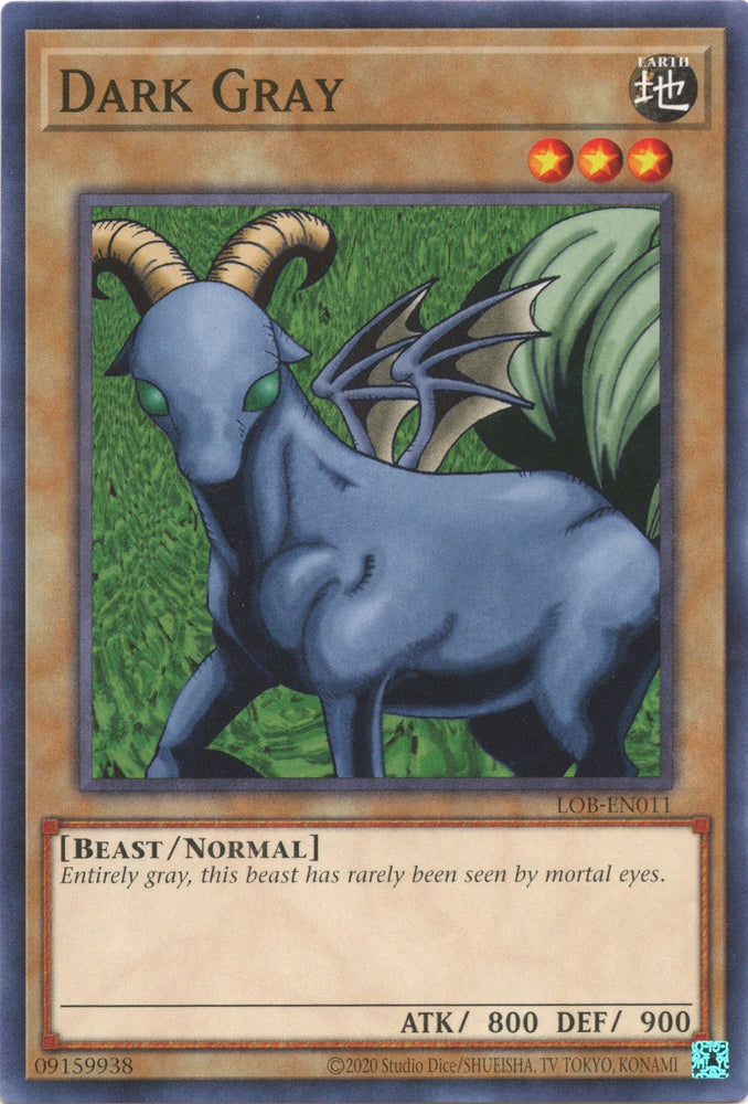 Dark Gray (25th Anniversary) [LOB-EN011] Common Yu-Gi-Oh!