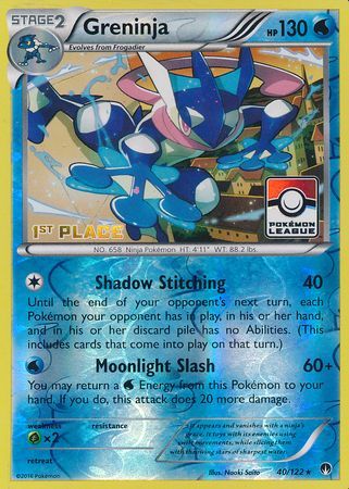Greninja (40/122) (League Promo 1st Place) [XY: BREAKpoint] Pokémon