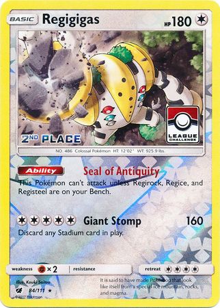Regigigas (84/111) (League Promo 2nd Place) [Sun & Moon: Crimson Invasion] Pokémon