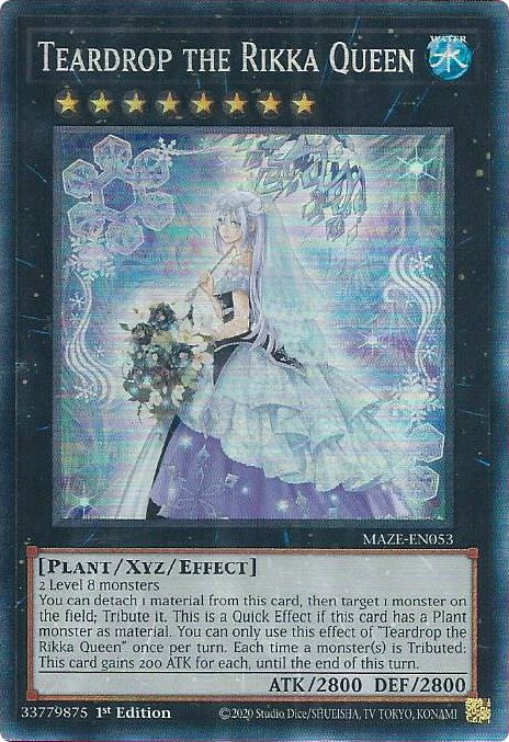 Teardrop the Rikka Queen [MAZE-EN053] Collector's Rare Yu-Gi-Oh!