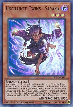 Unchained Twins - Sarama [IGAS-ENSE4] Super Rare Yu-Gi-Oh!