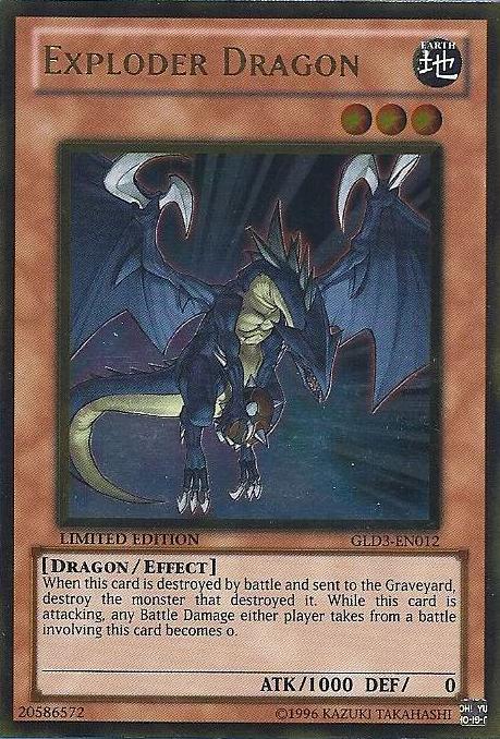 Exploder Dragon [GLD3-EN012] Gold Rare Yu-Gi-Oh!