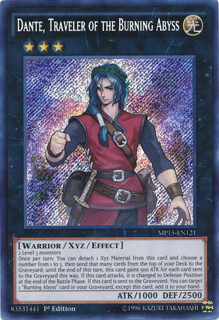 Dante, Traveler of the Burning Abyss [MP15-EN121] Secret Rare Yu-Gi-Oh!