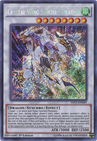 Crystal Wing Synchro Dragon [SHVI-EN049] Secret Rare Yu-Gi-Oh!
