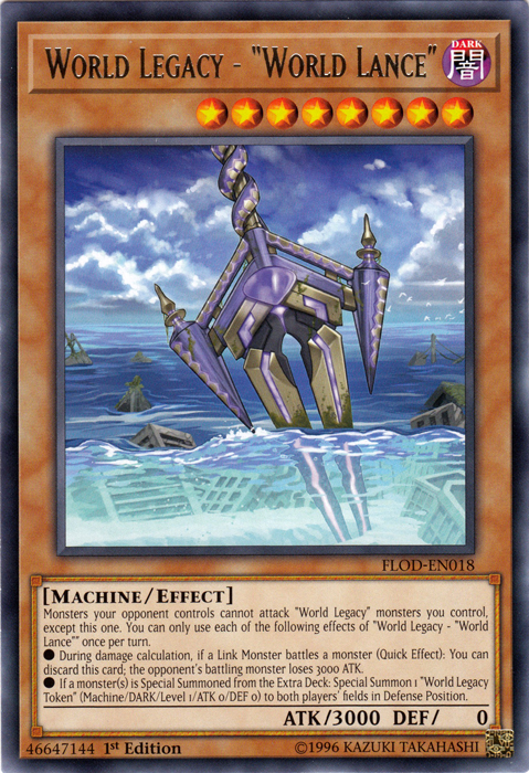 World Legacy - "World Lance" [FLOD-EN018] Rare Yu-Gi-Oh!