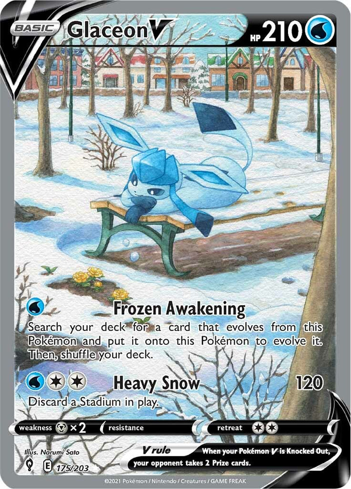 Glaceon V (175/203) [Sword & Shield: Evolving Skies] Pokémon