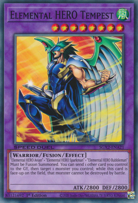 Elemental HERO Tempest [SGX2-ENA21] Common Yu-Gi-Oh!