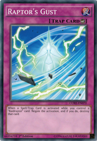 Raptor's Gust [CORE-EN070] Common Yu-Gi-Oh!