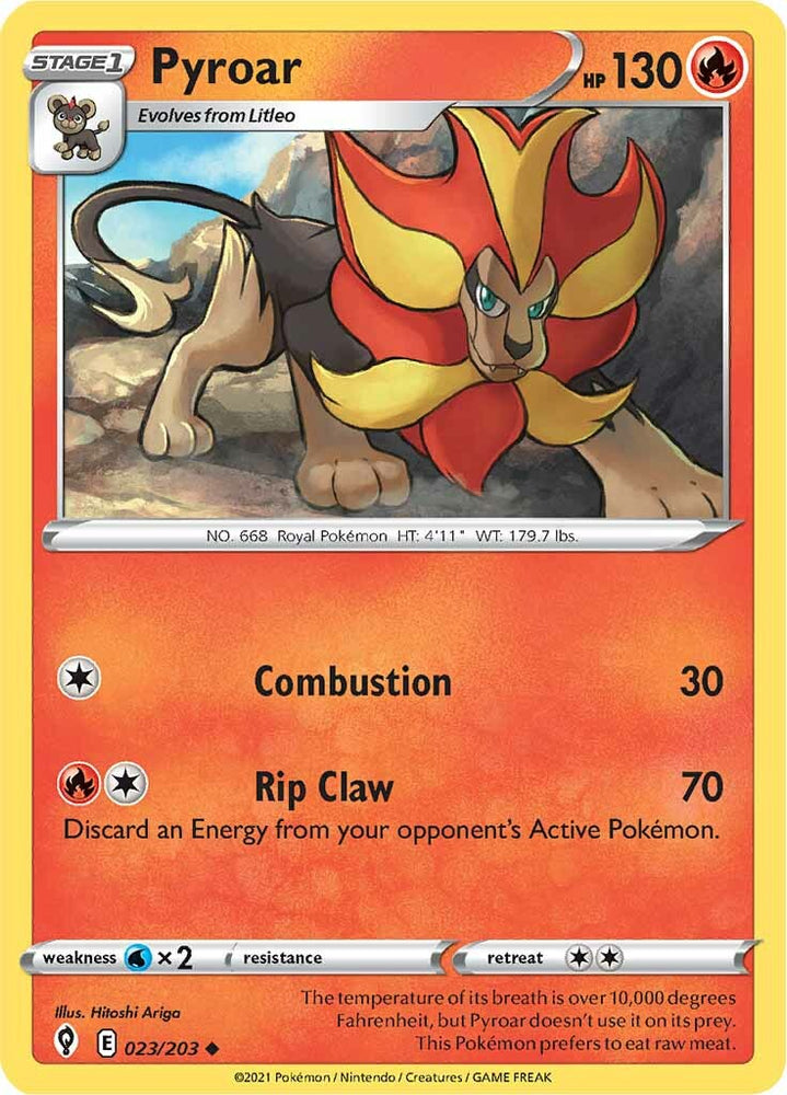 Pyroar (023/203) [Sword & Shield: Evolving Skies] Pokémon