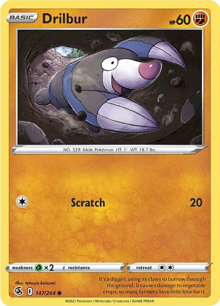Drilbur (147/264) [Sword & Shield: Fusion Strike] Pokémon