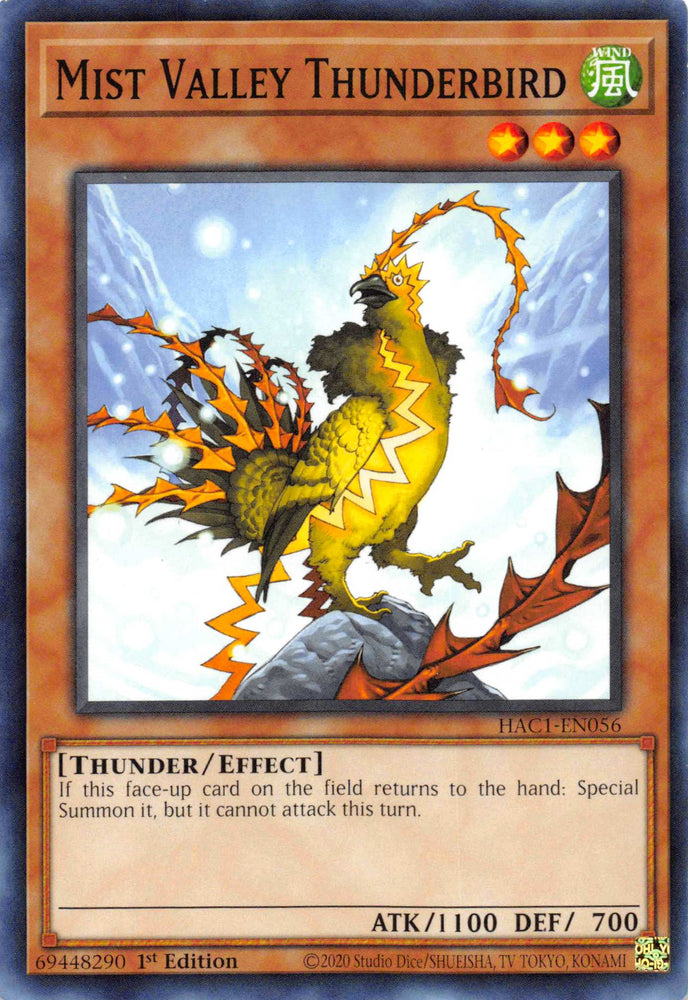 Mist Valley Thunderbird [HAC1-EN056] Common Yu-Gi-Oh!