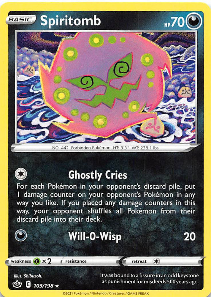 Spiritomb (103/198) [Sword & Shield: Chilling Reign] Pokémon