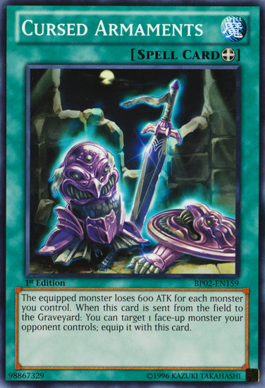 Cursed Armaments [BP02-EN159] Mosaic Rare Yu-Gi-Oh!
