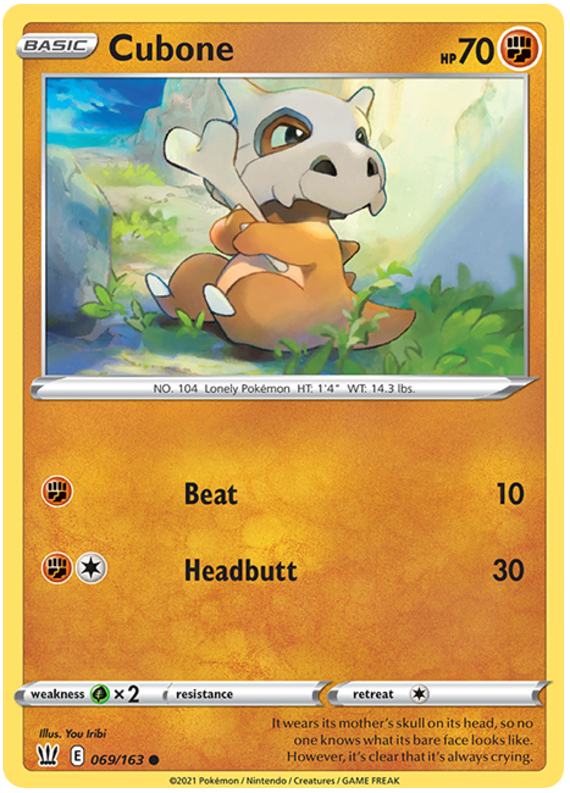Cubone (069/163) [Sword & Shield: Battle Styles] Pokémon