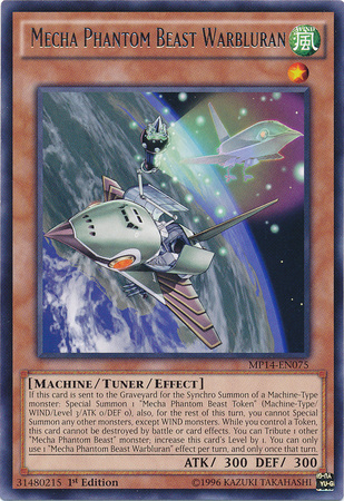 Mecha Phantom Beast Warbluran [MP14-EN075] Rare Yu-Gi-Oh!