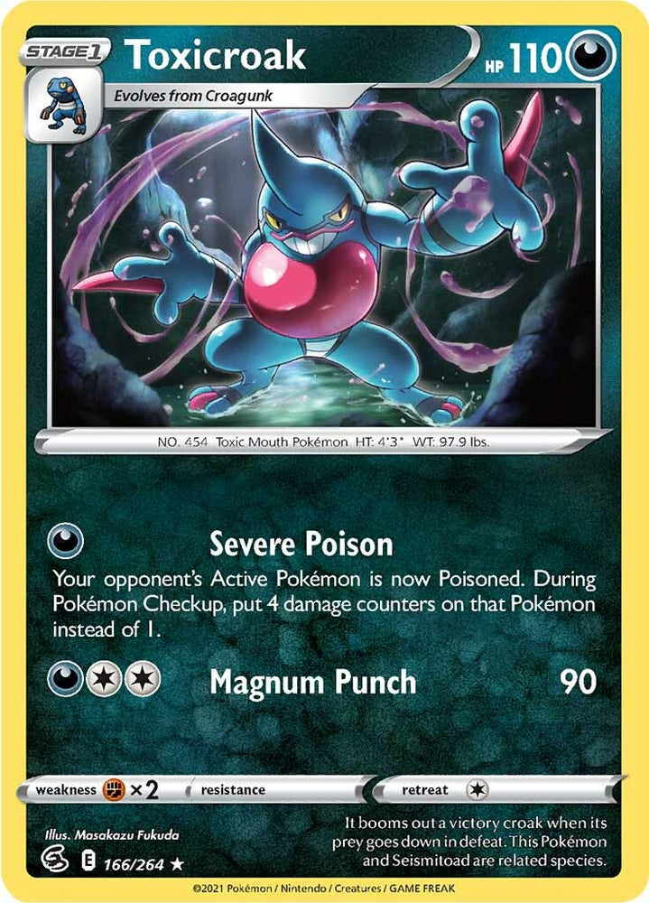 Toxicroak (166/264) [Sword & Shield: Fusion Strike] Pokémon