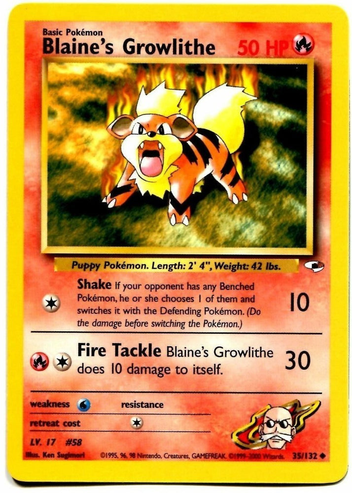 Blaine's Growlithe (35/132) [Gym Heroes Unlimited] Pokémon