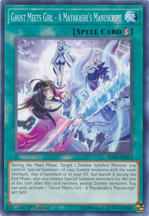 Ghost Meets Girl - A Mayakashi's Manuscript [IGAS-EN063] Common Yu-Gi-Oh!