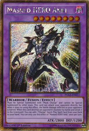 Masked HERO Anki [PGL2-EN011] Gold Secret Rare Yu-Gi-Oh!