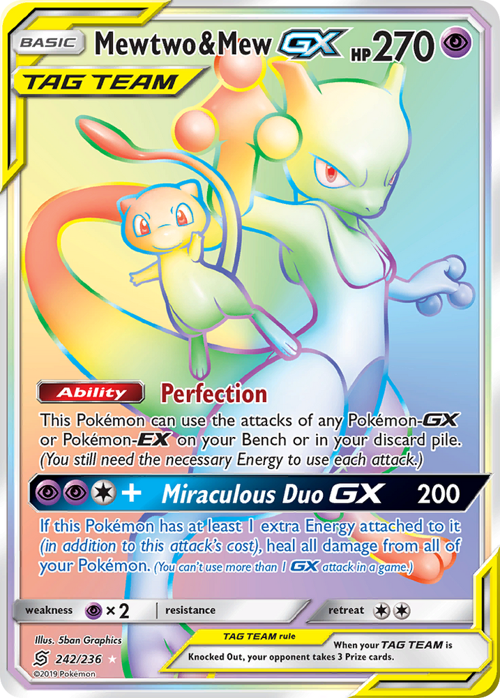 Mewtwo & Mew GX (242/236) [Sun & Moon: Unified Minds] Pokémon