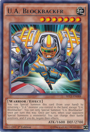 U.A. Blockbacker [SECE-EN088] Rare Yu-Gi-Oh!