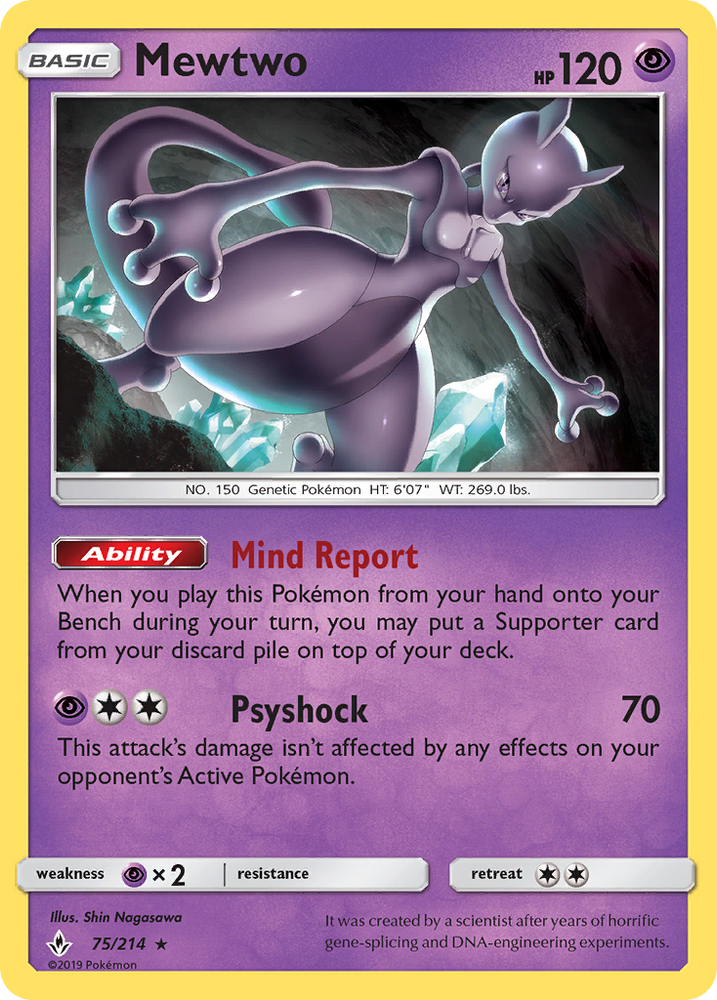 Mewtwo (75/214) [Sun & Moon: Unbroken Bonds] Pokémon