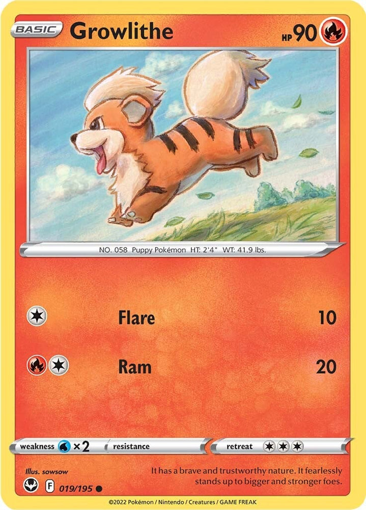 Growlithe (019/195) [Sword & Shield: Silver Tempest] Pokémon