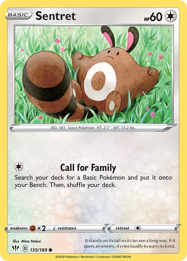 Sentret (135/189) [Sword & Shield: Darkness Ablaze] Pokémon