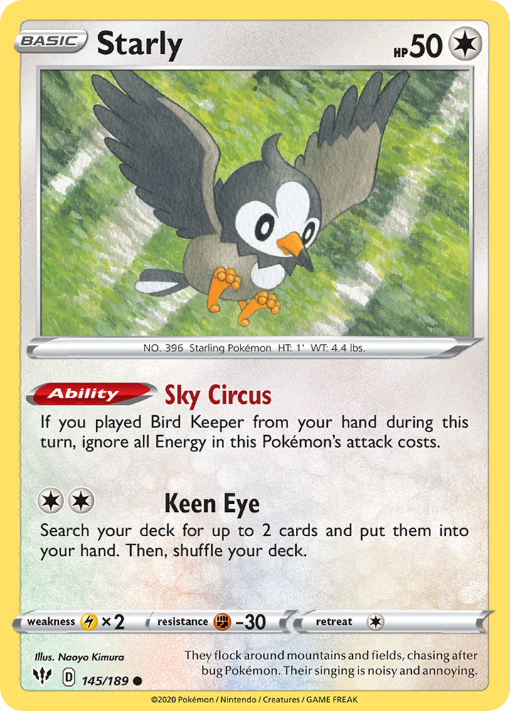 Starly (145/189) [Sword & Shield: Darkness Ablaze] Pokémon