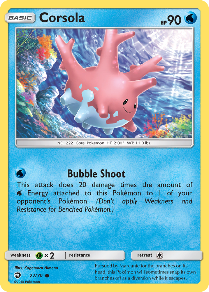 Corsola (27/70) [Sun & Moon: Dragon Majesty] Pokémon