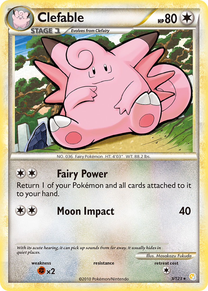 Clefable (3/123) [HeartGold & SoulSilver: Base Set] Pokémon
