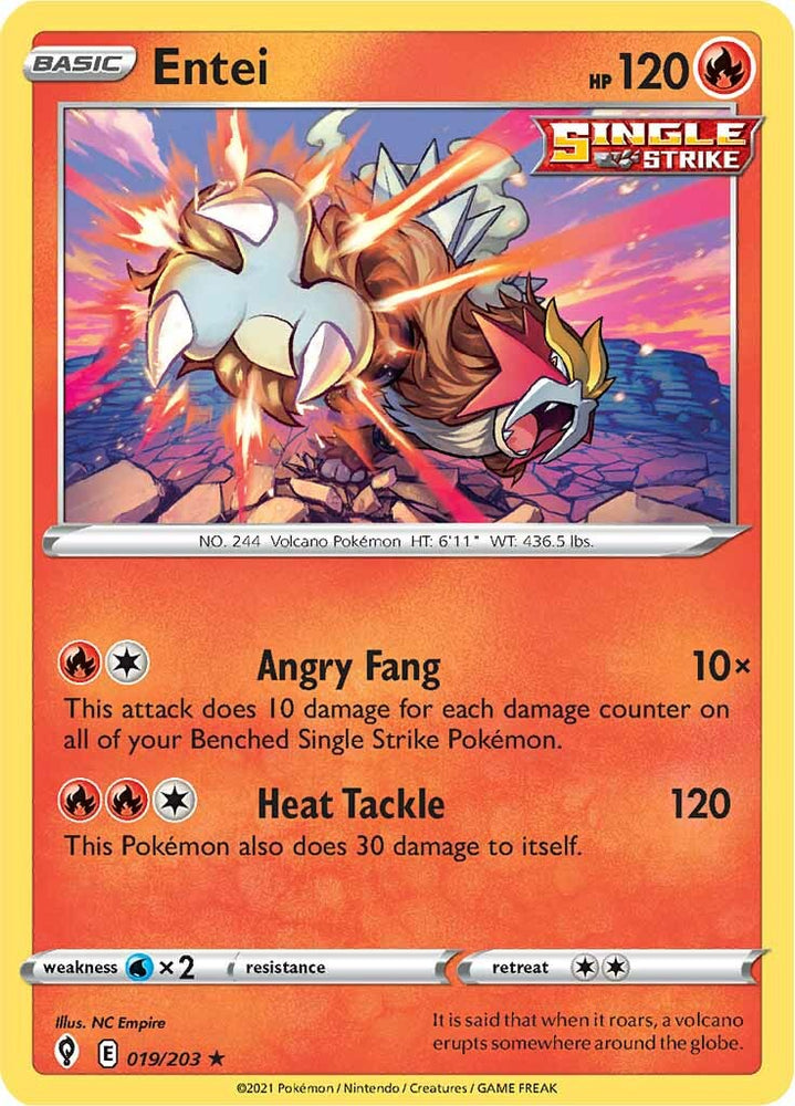 Entei (019/203) [Sword & Shield: Evolving Skies] Pokémon