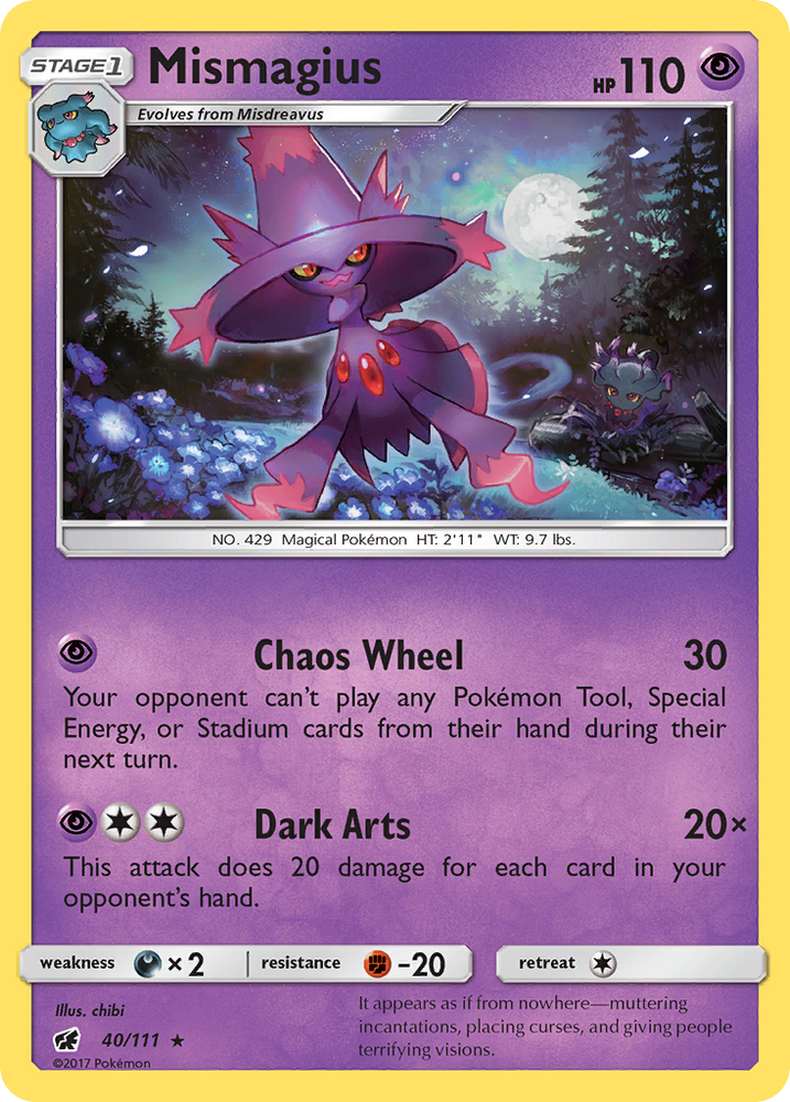 Mismagius (40/111) [Sun & Moon: Crimson Invasion] Pokémon
