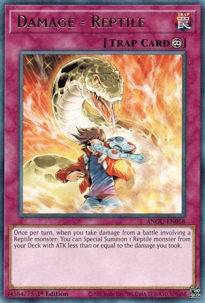 Damage = Reptile (Rare) [ANGU-EN058] Rare Yu-Gi-Oh!