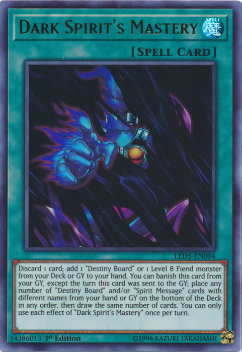 Dark Spirit's Mastery [LED5-EN004] Ultra Rare Yu-Gi-Oh!