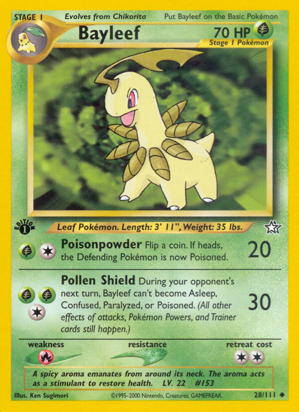 Bayleef (28/111) [Neo Genesis 1st Edition] Pokémon
