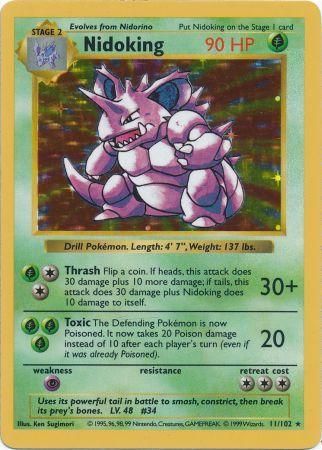 Nidoking (11/102) [Base Set Shadowless Unlimited] Pokémon