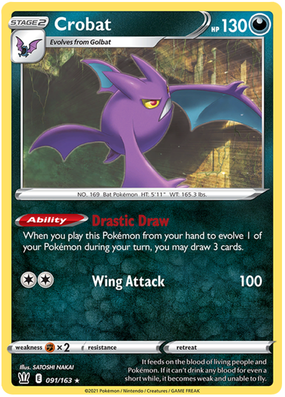 Crobat (091/163) (Theme Deck Exclusive) [Sword & Shield: Battle Styles] Pokémon